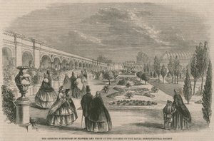 Die Eröffnungsausstellung von Blumen und Früchten in den Gärten der Königlichen Gartenbaugesellschaft von English School