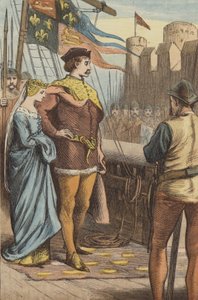 Die Entlastung von Akkon durch Prinz Edward (farbige Gravur)