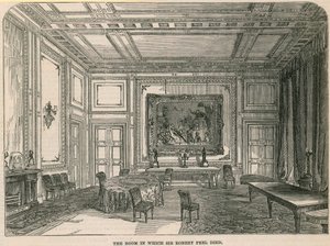 Das Zimmer, in dem Sir Robert Peel starb von English School