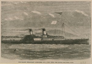 Der Salondampfer Alexandra auf einer Fahrt den Fluss hinunter von English School