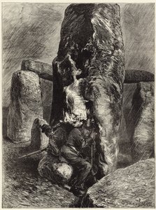 Die Nachzügler bei Stonehenge von English School
