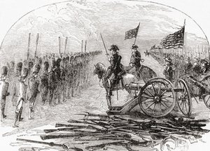 Die Kapitulation von General Burgoyne nach der zweiten Schlacht von Saratoga