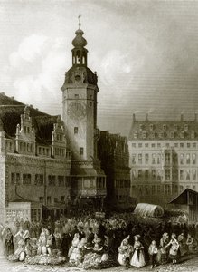 Das Rathaus und der Marktplatz, Leipzig
