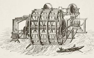 Die Wasserwerke der London Bridge, erstmals errichtet 1582, aus 