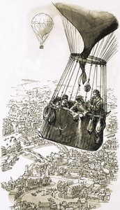 Der weltweit erste regelmäßige Luftpostdienst wurde 1870 eingerichtet von English School