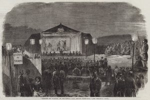 "Theatre des Zouaves" im französischen Lager vor Sewastopol (Gravur) von English School