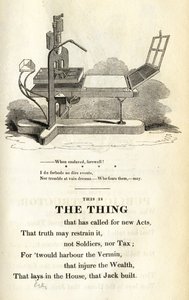 Das ist das Ding, Illustration aus The Political House that Jack Built von William Hone von English School