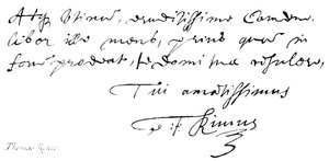 Thomas Ryves von English School