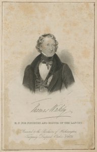 Thomas Wakley, MP für Finsbury und Gründungsredakteur von The Lancet