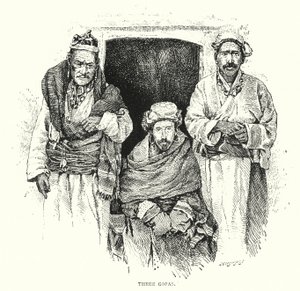 Drei Gopas (Gravur)