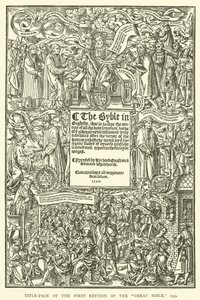 Titelseite der ersten Ausgabe der Großen Bibel, 1539