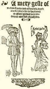 Titelseite von Ein lustiges Geste von Robin Hood, 1550 von English School