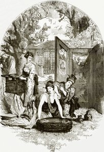 Toilette einer japanischen Dame von English School