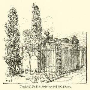 Gräber von De Loutherbourg und W. Sharp von English School
