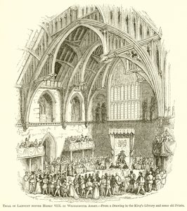 Prozess gegen Lambert vor Heinrich VIII. in der Westminster Abbey