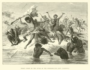 Stammeskampf am Fluss der Ponerihouens, Neukaledonien