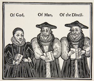 Triple Episcopacie, Satire der puritanischen Partei über Laud und die Hofbischöfe, aus einer Abhandlung von 1641 von English School