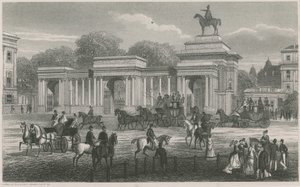 Triumphbogen, Hyde Park Corner, London von English School