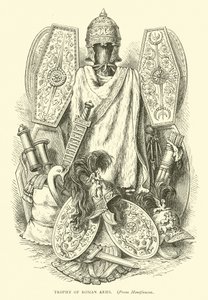 Trophäe römischer Waffen von English School