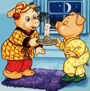 Zwei kleine Schweine