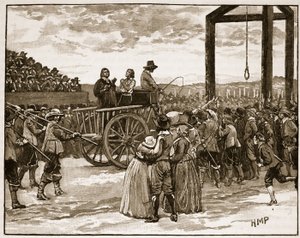 Tyburn zur Zeit von Charles I., Illustration aus Cassells Illustrierter Geschichte Englands