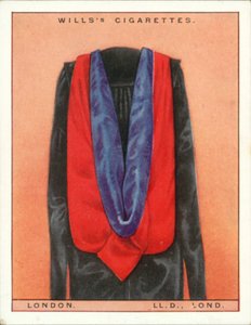 Universitätshüte und -gewänder: Universität London, Doktor der Rechte, LLd, Lond von English School