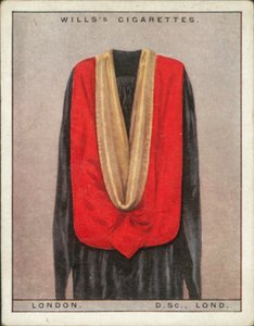 Universitätshüte und -gewänder: Universität London, Doktor der Wissenschaften, DSc, Lond