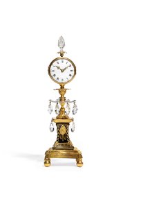 Ungewöhnliche George III "Kerzenhalteruhr", spätes 18. Jahrhundert von English School