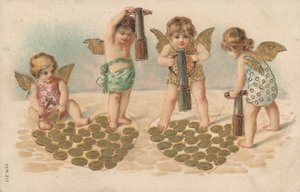Valentinskarte, Putti stempeln Herzen von English School