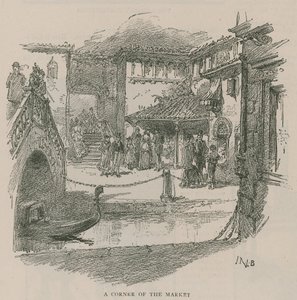 Venedig in London: Skizzen in Olympia - Eine Ecke des Marktes