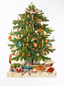 Viktorianische Weihnachtskarte, um 1880