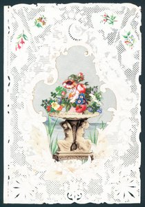 Viktorianische Valentinskarte von English School
