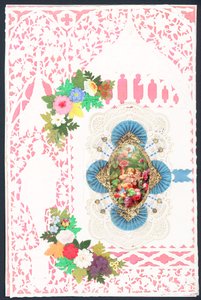 Viktorianische Valentinskarte von English School