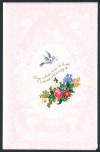 Viktorianische Valentinskarte von English School