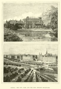 Wien, der Stadtpark und der Ringstraßen-Boulevard von English School