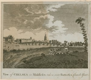 Ansicht von Chelsea in Middlesex, nahe dem Battersea-Kirchhof von English School