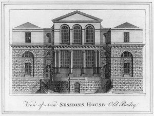 Ansicht des New Sessions House Old Bailey von English School