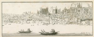 Ansicht des Westminster Palace, London, am 27. März 1652