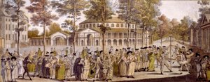 Ansicht des Jubiläumsballs, Ranelagh Gardens, zur Feier des Geburtstags von George, Prinz von Wales, 24. Mai 1759 von English School