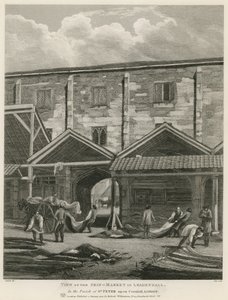 Ansicht des Hautmarktes in Leadenhall, in der Pfarrei St. Peter upon Cornhill, London