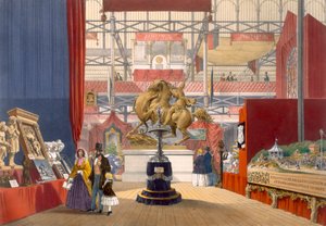 Ansicht des Zollyverein-Musikinstrumentenstandes auf der Großen Ausstellung von 1851, aus Dickinsons Comprehensive Pictures