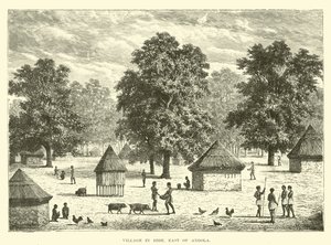 Dorf in Bihe, östlich von Angola von English School