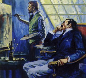 Vincent Van Gogh lebte mit seinem Bruder in einem Atelier in Montmartre von English School