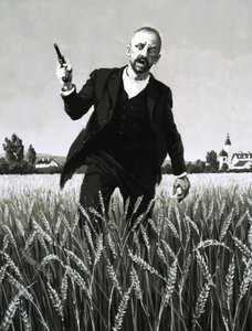 Vincent Van Gogh geht durch ein Weizenfeld in den Tod von English School
