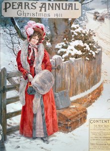Warten auf die Kutsche, aus dem Pears Annual, Weihnachten 1911 von English School