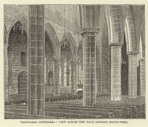 Wakefield Kathedrale, Blick über das Kirchenschiff nach Südwesten