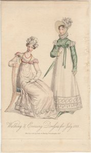 Spazier- und Abendkleider für Juli 1818, 1818