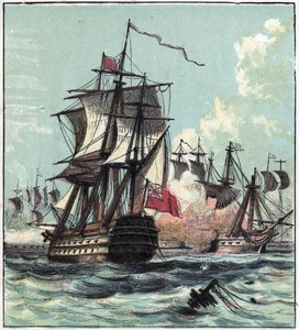 Krieg der Revolution: Schlacht des 13. Prairial Jahres II (01.06.1794) war eine Seeschlacht zwischen dem französischen Geschwader unter dem Kommando von Louis Thomas Villaret de Joyeuse und der britischen Armee von Admiral Howe (1726-1799) vor Ouessant. Di