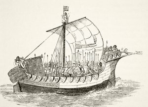 Kriegsschiff im 15. Jahrhundert, aus 
