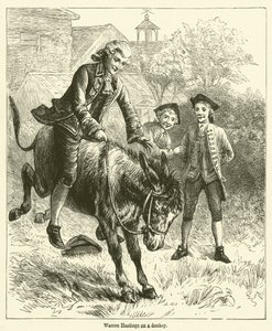 Warren Hastings auf einem Esel